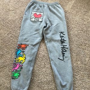 Keith haring sweatpants large